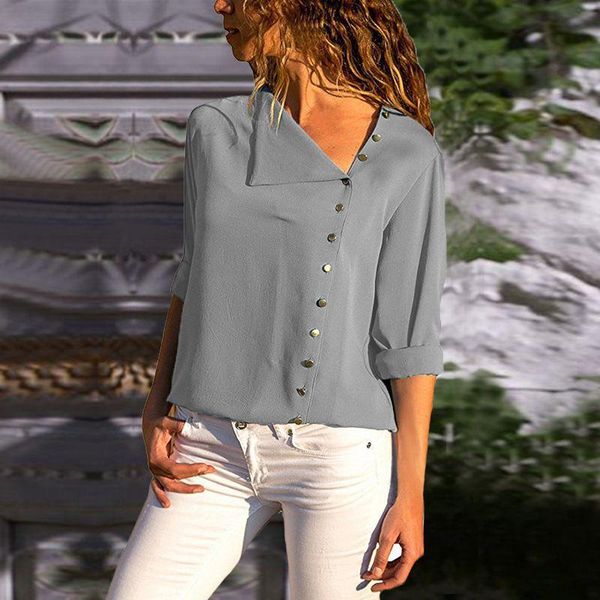 women's blouses & shirts women 2021 fashion turn down collar office blouse shirt chiffon casual plus size blusas femininas, White
women's blouses & shirts women 2021 fashion turn down collar office blouse shirt chiffon casual plus size blusas femininas, White