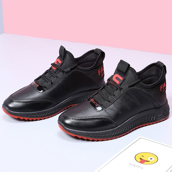 women's light breathable track sports shoes 32mo, Black