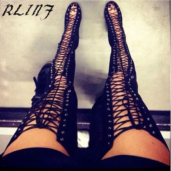 rlinf black high heels gladiator shoes woman peep toe lace up thigh high boots summer cut outs over the knee sandal
rlinf black high heels gladiator shoes woman peep toe lace up thigh high boots summer cut outs over the knee sandal