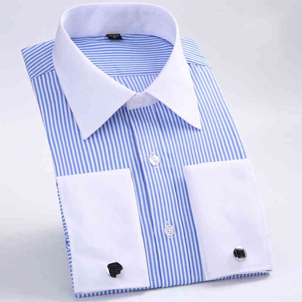 men's dress shirts loose tuxedo french cuff regular fit luxury striped business long sleeve cufflinks social pluse size 6xl w220216, White;black
men's dress shirts loose tuxedo french cuff regular fit luxury striped business long sleeve cufflinks social pluse size 6xl w220216, White;black