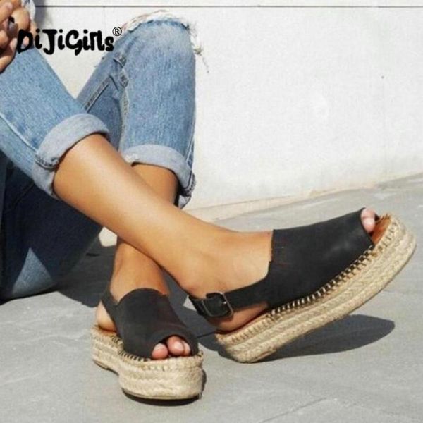 women flat summer beach ladies shoes women platform peep toe woven buckle strap flat thick-bottom sandals rome shoes drop ship, Black
women flat summer beach ladies shoes women platform peep toe woven buckle strap flat thick-bottom sandals rome shoes drop ship, Black