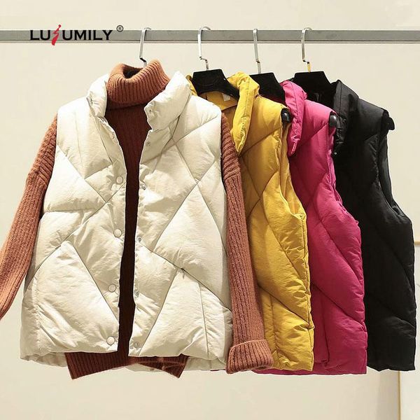 women's vests lusumily 2021 autumn winter women cotton vest sleeveless jacket soft warm waistcoat plus size 2xl female outwear brand, Black;white
women's vests lusumily 2021 autumn winter women cotton vest sleeveless jacket soft warm waistcoat plus size 2xl female outwear brand, Black;white