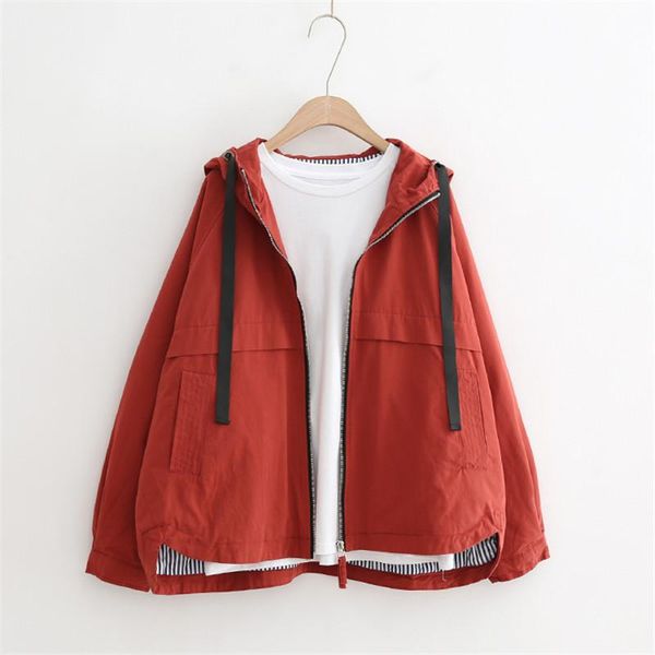 spring autumn vintage hooded jacket women windbreaker big size short coat women harajuku loose basic coats long sleeve outerwear, Black;brown
spring autumn vintage hooded jacket women windbreaker big size short coat women harajuku loose basic coats long sleeve outerwear, Black;brown