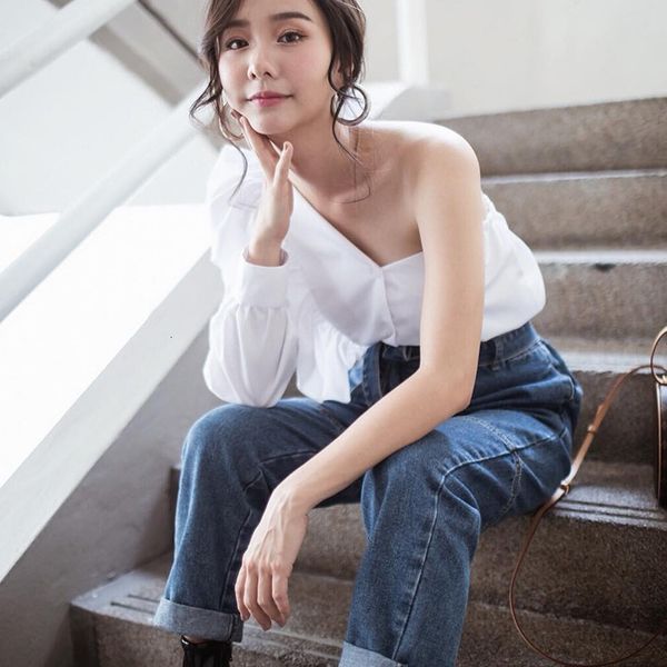 2021 new single street mode shoulder shirt for woman thin color plied amendment 1pbs, White
2021 new single street mode shoulder shirt for woman thin color plied amendment 1pbs, White