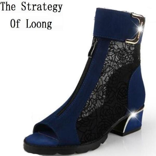 boots nubuck leather lace gauze floral buckle peep toe women summer sandals lady thick mid heel cut out short 34-41 sxq5261, Black
boots nubuck leather lace gauze floral buckle peep toe women summer sandals lady thick mid heel cut out short 34-41 sxq5261, Black