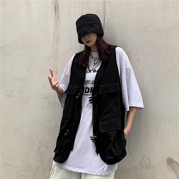 women's vests sleeveless vest ins casual style spring autumn pockets v-neck zipper soldier clothing coat moda feminina black, Black;white
women's vests sleeveless vest ins casual style spring autumn pockets v-neck zipper soldier clothing coat moda feminina black, Black;white
