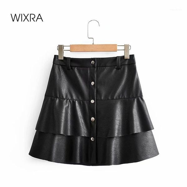 wixra womens pu skirts high waist ruffles mini faux leather a-line clothing streetwear for ladies summer autumn1, Black
wixra womens pu skirts high waist ruffles mini faux leather a-line clothing streetwear for ladies summer autumn1, Black