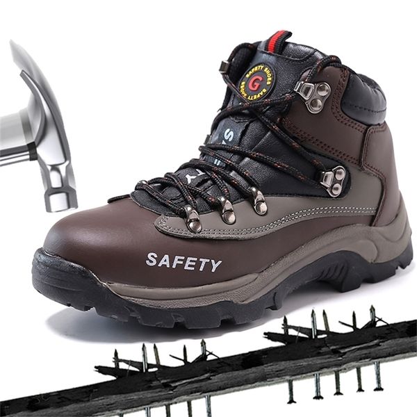 work boots safety steel toe shoes men officer leather protect feet wear resistant anti slip construction y200915, Black;brown
work boots safety steel toe shoes men officer leather protect feet wear resistant anti slip construction y200915, Black;brown