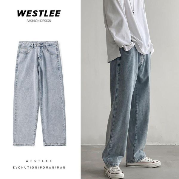 men's jeans 2021 autumn youth fashion loose korean version of solid color mopping casual wide-leg straight-leg pants, Blue
men's jeans 2021 autumn youth fashion loose korean version of solid color mopping casual wide-leg straight-leg pants, Blue