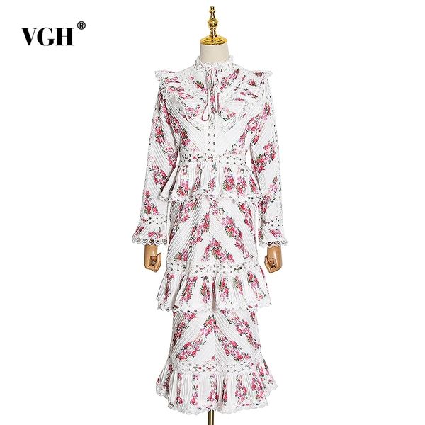 vgh casual hollow out printed dress women stand collar flare long sleeve high waist ruffle dresses female fashion clothes y200805, Black;pink
vgh casual hollow out printed dress women stand collar flare long sleeve high waist ruffle dresses female fashion clothes y200805, Black;pink