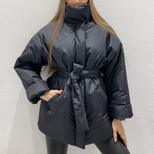 fandy lokar simple collected waisted parkas women fashion coats women elegant stand collar casual cotton jaets female ladies, Black
fandy lokar simple collected waisted parkas women fashion coats women elegant stand collar casual cotton jaets female ladies, Black