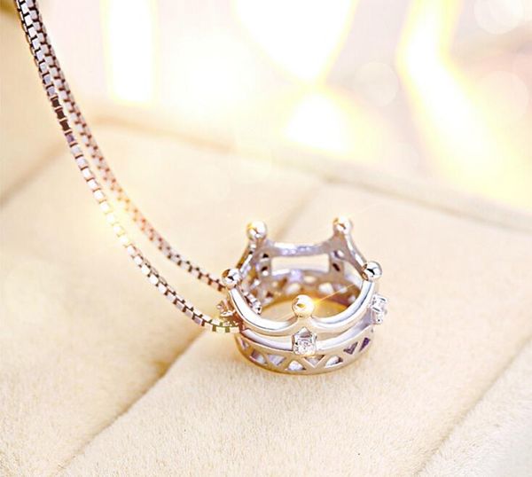 anenjery 925 sterling sliver princess crown zircon pendant neckace for women gift 45cm box chain choker collares kolye s-n92, Silver
anenjery 925 sterling sliver princess crown zircon pendant neckace for women gift 45cm box chain choker collares kolye s-n92, Silver