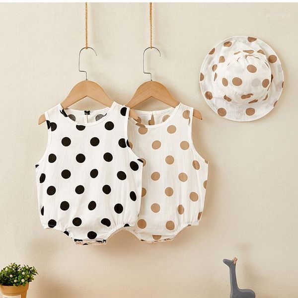 jumpsuits summer baby clothing bodysuits cotton infant boys sleeveless dot print bodysuit hat outfit1, Blue
jumpsuits summer baby clothing bodysuits cotton infant boys sleeveless dot print bodysuit hat outfit1, Blue