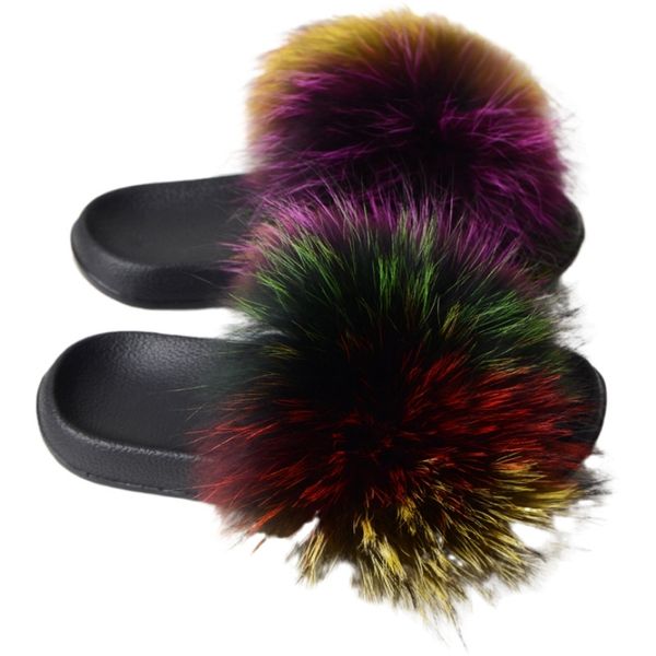 qiming women's shoes faux raccoon fur slippers faux fur slides flat indoor flip flop lady cute fluffy house furry plush slipper t200411, Black
qiming women's shoes faux raccoon fur slippers faux fur slides flat indoor flip flop lady cute fluffy house furry plush slipper t200411, Black