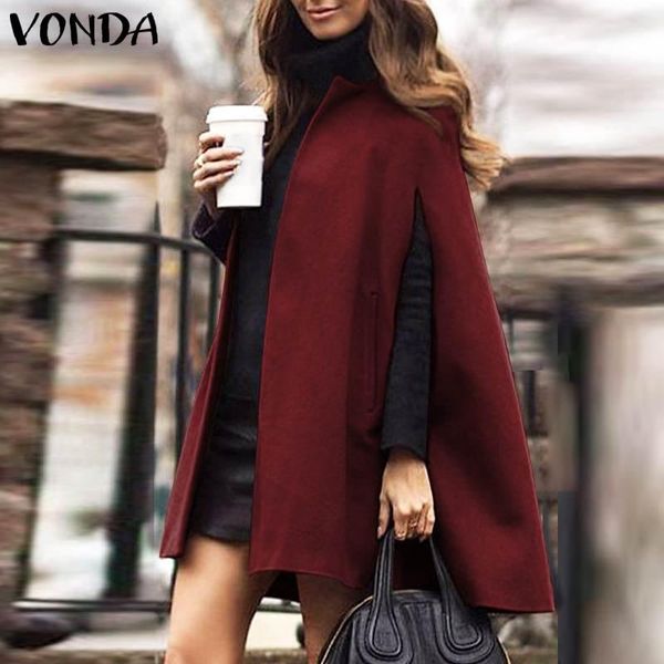 s-5xl women's coats casual open front solid color cape coat 2021 female plus size jackets casual office coat streetwear, Black;brown
s-5xl women's coats casual open front solid color cape coat 2021 female plus size jackets casual office coat streetwear, Black;brown