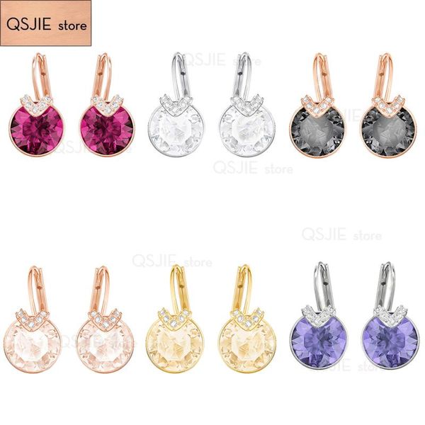 qsjie swa v-shaped pierced earrings exquisite polychromatic crystal women's charm fashion jewelry, Golden;silver
qsjie swa v-shaped pierced earrings exquisite polychromatic crystal women's charm fashion jewelry, Golden;silver
