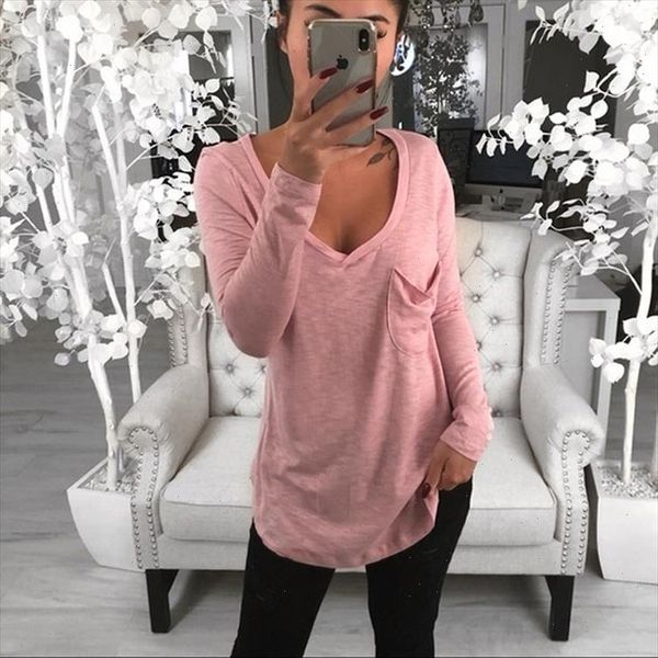 2021 suit dress autumn v lead easy pocket leisure time long sleeve t shirt tshirt women, White
2021 suit dress autumn v lead easy pocket leisure time long sleeve t shirt tshirt women, White