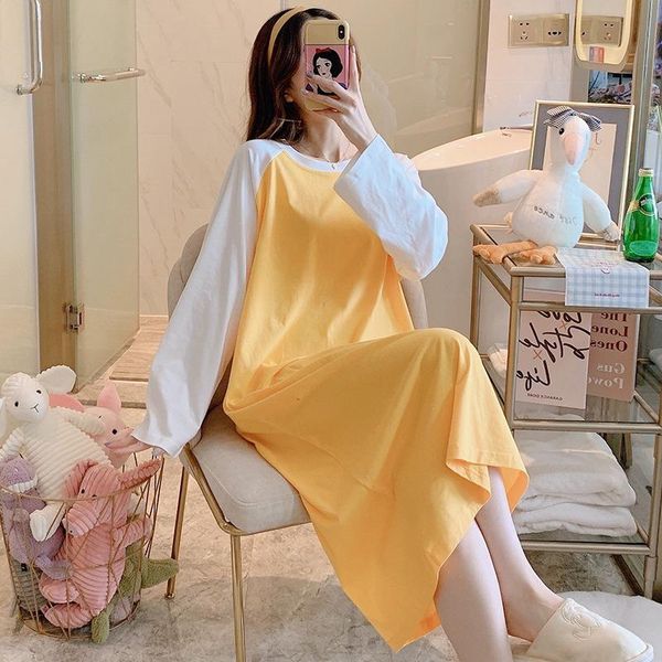 women's sleepwear 2021 spring autumn 100% cotton long sleeve nightgown for women loose nightwear home dress night gown nightdress night, Black;red
women's sleepwear 2021 spring autumn 100% cotton long sleeve nightgown for women loose nightwear home dress night gown nightdress night, Black;red