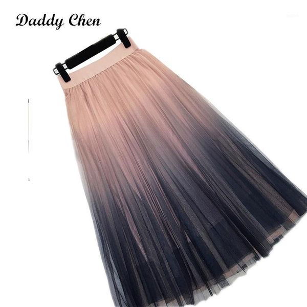 daddy chen tulle skirts women summer elastic high waist long pleated skirt gradient a-line school spring midi skirt female 20191, Black
daddy chen tulle skirts women summer elastic high waist long pleated skirt gradient a-line school spring midi skirt female 20191, Black