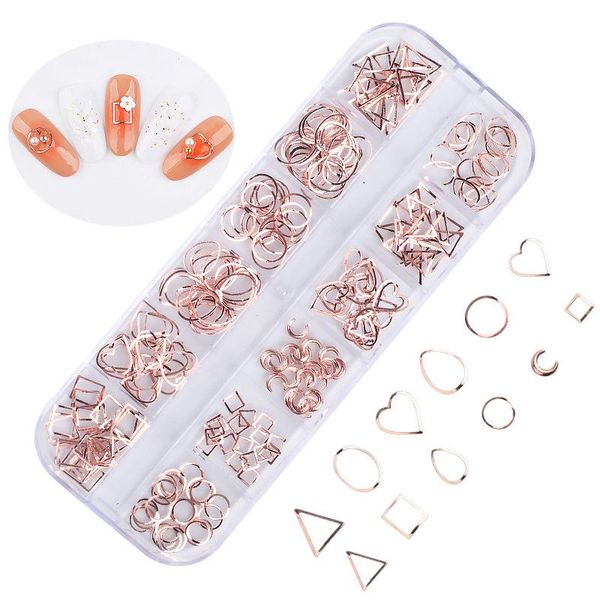 nail art decorations 240pcs mixed design accessories manicure tools 3d rose gold metal rivet box jewelry diy hollow nails tips, Silver;gold
nail art decorations 240pcs mixed design accessories manicure tools 3d rose gold metal rivet box jewelry diy hollow nails tips, Silver;gold