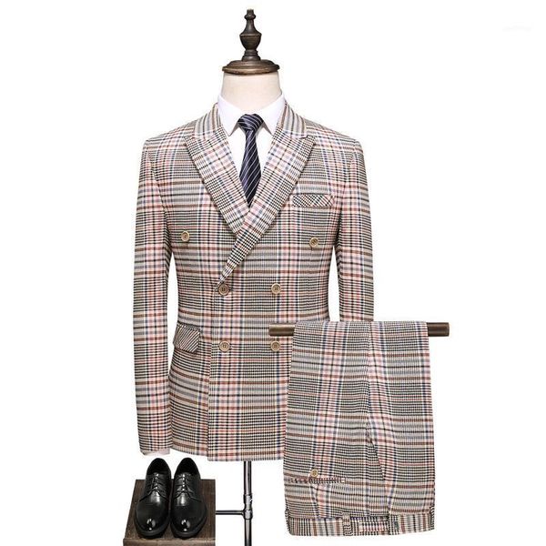 2021 double breasted suit men's fashion brand men suit clothing slim men wedding groom beautiful pink jacket + vest + pants1, White;black
2021 double breasted suit men's fashion brand men suit clothing slim men wedding groom beautiful pink jacket + vest + pants1, White;black