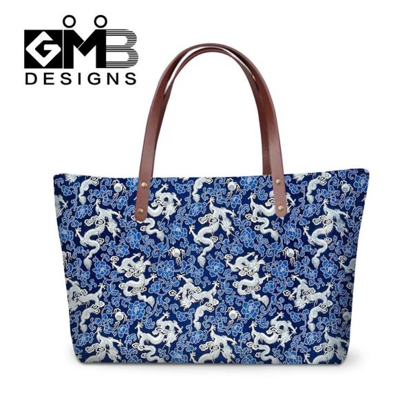 chinese style women handbags blue and white 3d print satchel bag dragon shoulder bag ladies large casual tote bolsa feminina
chinese style women handbags blue and white 3d print satchel bag dragon shoulder bag ladies large casual tote bolsa feminina