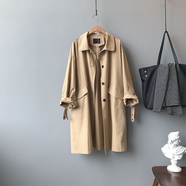 2021 new spring turn down collar women clothes long khaki coat feminino abrigo mujer trench femme vpol, Tan;black
2021 new spring turn down collar women clothes long khaki coat feminino abrigo mujer trench femme vpol, Tan;black