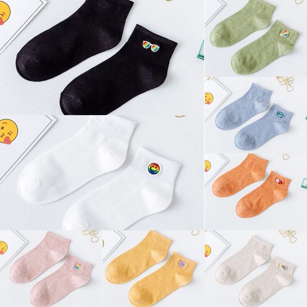 uy12a and women's in spring of summer new 20 years boat cotton rainbow series embroidered boat socks fashionable and trendy women, Black
uy12a and women's in spring of summer new 20 years boat cotton rainbow series embroidered boat socks fashionable and trendy women, Black