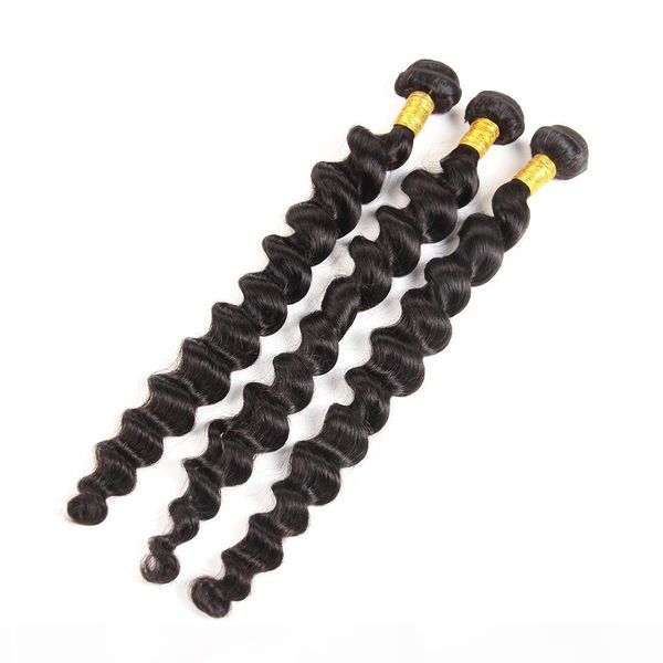 32 34 36 38 40 inch brazilian long length loose deep wave human hair bundles for woman, Black
32 34 36 38 40 inch brazilian long length loose deep wave human hair bundles for woman, Black