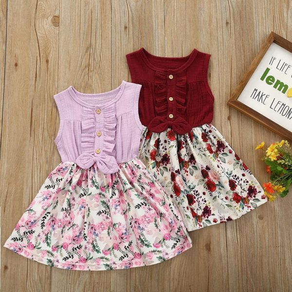 girl's dresses 1-6t fashionable baby summer kids girls cotton linen bowknot flower print sleeveless one-piece princess dress, Red;yellow
girl's dresses 1-6t fashionable baby summer kids girls cotton linen bowknot flower print sleeveless one-piece princess dress, Red;yellow