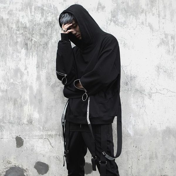 men's hoodies & sweatshirts high street hip hop hoodie men fashion casual loose hooded sweatshirt male long sleeve zipper ribbons pullo, Black
men's hoodies & sweatshirts high street hip hop hoodie men fashion casual loose hooded sweatshirt male long sleeve zipper ribbons pullo, Black