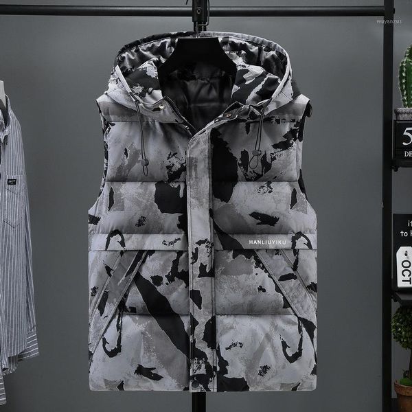 new 2020 autumn winter men's casual hooded vest solid sleeveless jacket male thick warm waistcoat zipper pockets outerwear s-4xl1, Black;white
new 2020 autumn winter men's casual hooded vest solid sleeveless jacket male thick warm waistcoat zipper pockets outerwear s-4xl1, Black;white