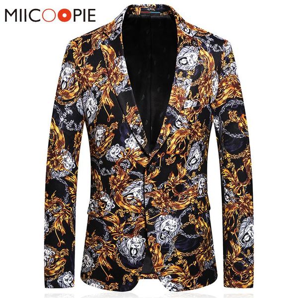 asian size blazer masculino fashion casual single-breasted lion print formal suit coats party club wear slim fit mens blazers, White;black
asian size blazer masculino fashion casual single-breasted lion print formal suit coats party club wear slim fit mens blazers, White;black