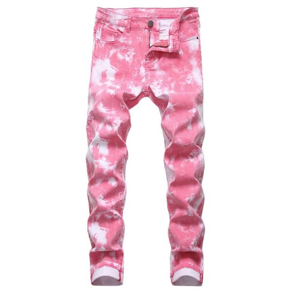 2c new color men's jeans slim fitting straight tube color printing red blue european and american trousers trend
2c new color men's jeans slim fitting straight tube color printing red blue european and american trousers trend