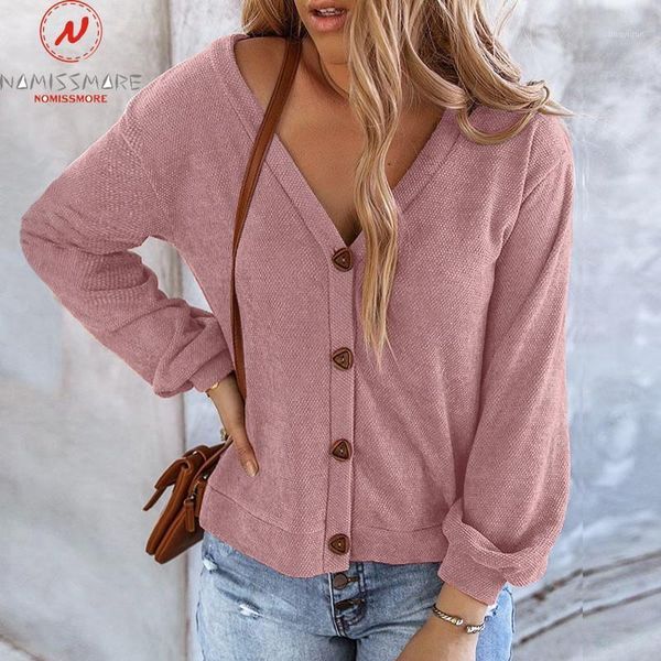 fashion women spring autumn cardgian sweaters single-breasted decor v-neck long sleeve solid color casual loose, White
fashion women spring autumn cardgian sweaters single-breasted decor v-neck long sleeve solid color casual loose, White