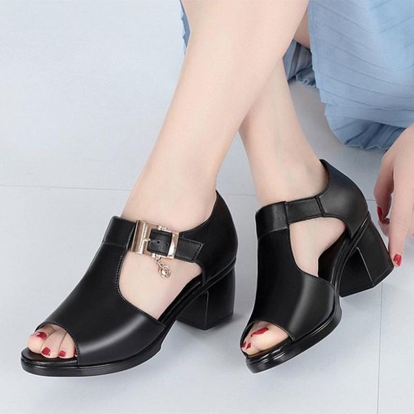 sandals women's peep toe shoe 2021 fashion casual mom shoes chunky heels pu leather ladies summer buckle female footwear, Black
sandals women's peep toe shoe 2021 fashion casual mom shoes chunky heels pu leather ladies summer buckle female footwear, Black