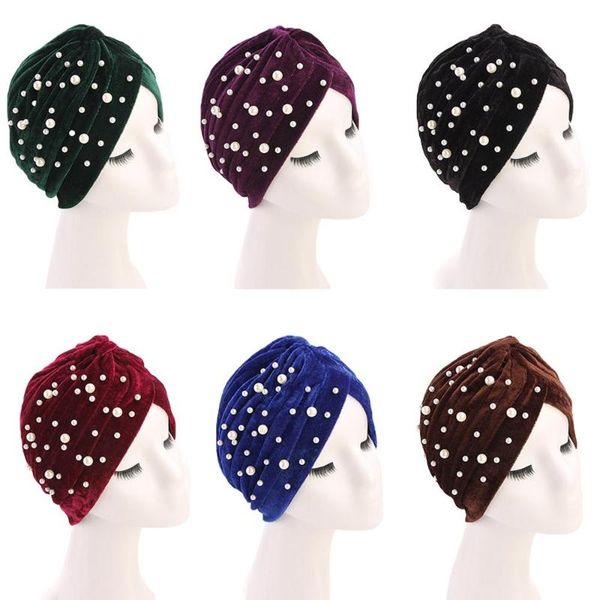 beanie/skull caps velvet hat muslim turban cap chemo women bonnet beads hair loss head cover wrap beanies skullies headscarf, Blue;gray 
beanie/skull caps velvet hat muslim turban cap chemo women bonnet beads hair loss head cover wrap beanies skullies headscarf, Blue;gray