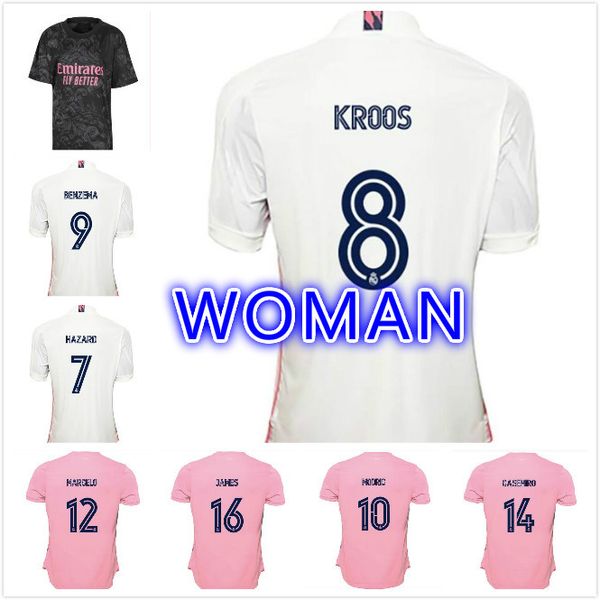 women 2020 2021 real madrid grils soccer jerseys 20 21 home away third pink benzema bale hazard zidane sergio ramos ladies football shirts, Black;yellow
women 2020 2021 real madrid grils soccer jerseys 20 21 home away third pink benzema bale hazard zidane sergio ramos ladies football shirts, Black;yellow