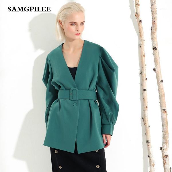 2019 new arrival samgpilee casual full sleeve solid v-neck single breasted lantern sleeve slim standard fashion women jacket1, Black;brown
2019 new arrival samgpilee casual full sleeve solid v-neck single breasted lantern sleeve slim standard fashion women jacket1, Black;brown