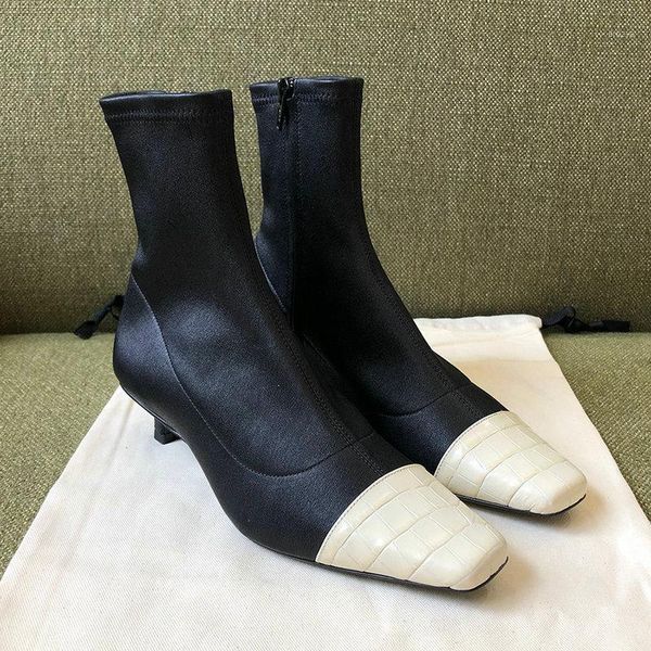 2020 pointed toe stiletto sheepskin fashion boots fashion mid-tube boots commuter stitching color ladies leather1, Black
2020 pointed toe stiletto sheepskin fashion boots fashion mid-tube boots commuter stitching color ladies leather1, Black