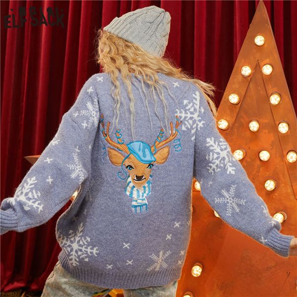 elfsack red reindeer print casual knit christmas pullover sweater women winter snowflake korean long sleeve ladies 201204, White;black
elfsack red reindeer print casual knit christmas pullover sweater women winter snowflake korean long sleeve ladies 201204, White;black