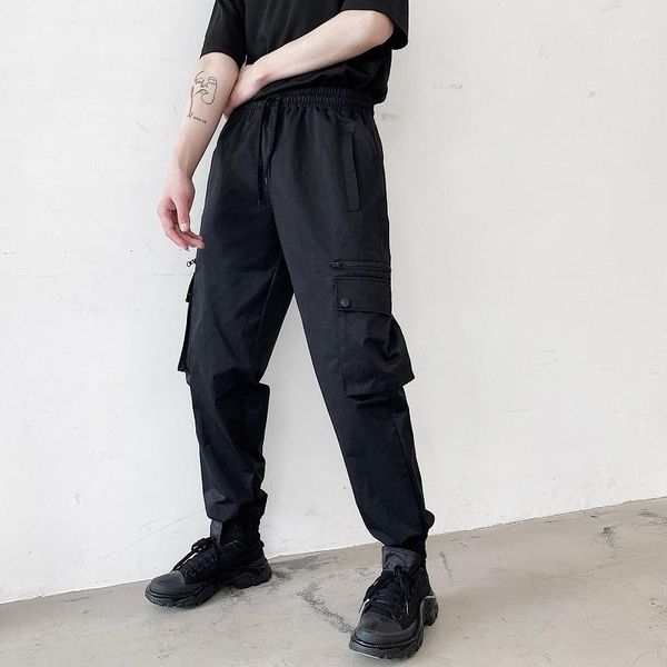 male multi-pocket elastic waist trousers joggers sweatpants men streetwear fashion hip hop casual cargo pants1, Black
male multi-pocket elastic waist trousers joggers sweatpants men streetwear fashion hip hop casual cargo pants1, Black