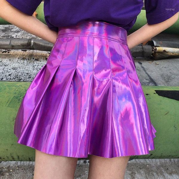 pleated skirts women pu solid harajuku casual laser hight waist micro mini short jk skirts women rainbow1, Black
pleated skirts women pu solid harajuku casual laser hight waist micro mini short jk skirts women rainbow1, Black