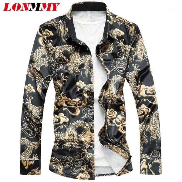 lonmmy 6xl 7xl plus size long sleeves shirt men blouse velour dragon pattern slim casual mens dress shirts 2017 autumn spring1, White;black 
lonmmy 6xl 7xl plus size long sleeves shirt men blouse velour dragon pattern slim casual mens dress shirts 2017 autumn spring1, White;black