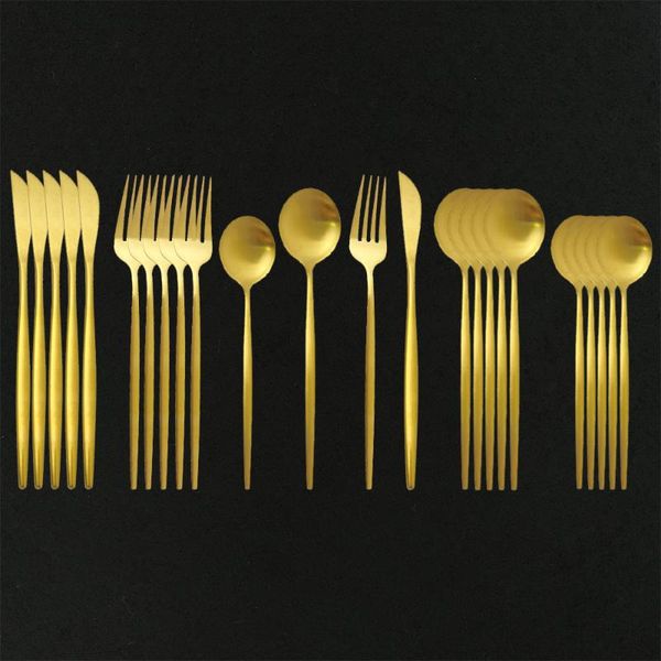 24pcs stainless steel dinnerware set black gold cutlery dessert spoon fork knife western cutleri silverware tableware set
24pcs stainless steel dinnerware set black gold cutlery dessert spoon fork knife western cutleri silverware tableware set