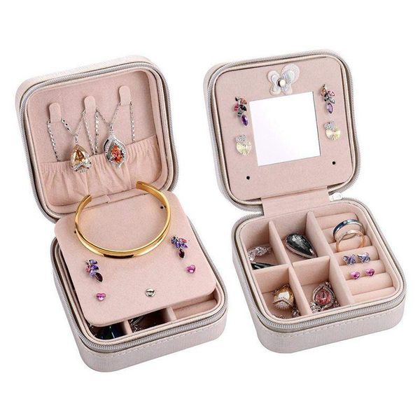 portable jewelry case travel earring ring necklace accessories organizer box with zipper (silver, Pink;blue
portable jewelry case travel earring ring necklace accessories organizer box with zipper (silver, Pink;blue