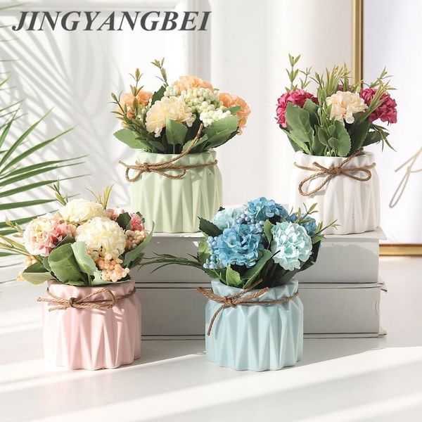 decorative flowers & wreaths artificial hydrangea bonsai with ceramic pot set fake flower vase home balcony deskdecoration
decorative flowers & wreaths artificial hydrangea bonsai with ceramic pot set fake flower vase home balcony deskdecoration
