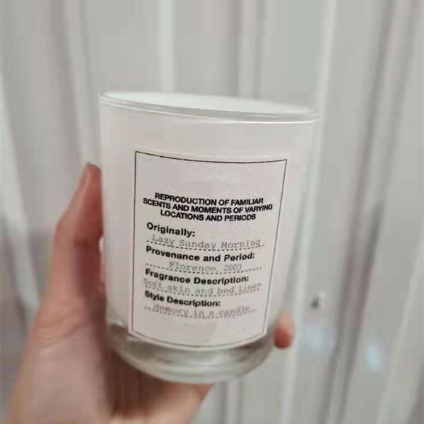 factory direct lazy sunday morning perfume candle 165g bougie parfum scented candles long lasting time good smell paris brand fragrance wax
factory direct lazy sunday morning perfume candle 165g bougie parfum scented candles long lasting time good smell paris brand fragrance wax