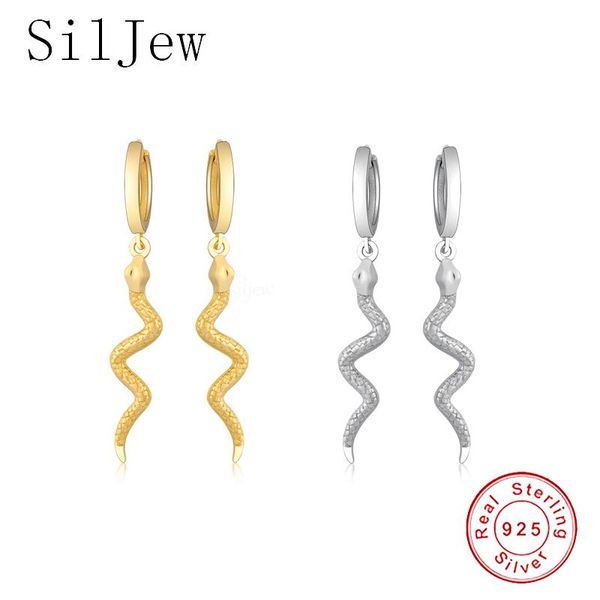 hoop & huggie siljew authentic fashion 925 sterling silver long serpentine snake tassel earrings for women's punk style animal, Golden;silver
hoop & huggie siljew authentic fashion 925 sterling silver long serpentine snake tassel earrings for women's punk style animal, Golden;silver
