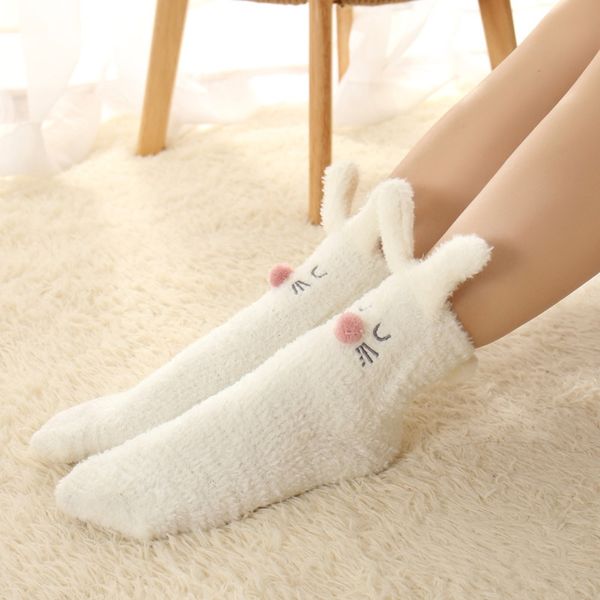 axdid lovely rabbit velvet and soft three-dimensional cartoon coral soft floor and socks socksboard winter thickened female socks middle tub, Black
axdid lovely rabbit velvet and soft three-dimensional cartoon coral soft floor and socks socksboard winter thickened female socks middle tub, Black